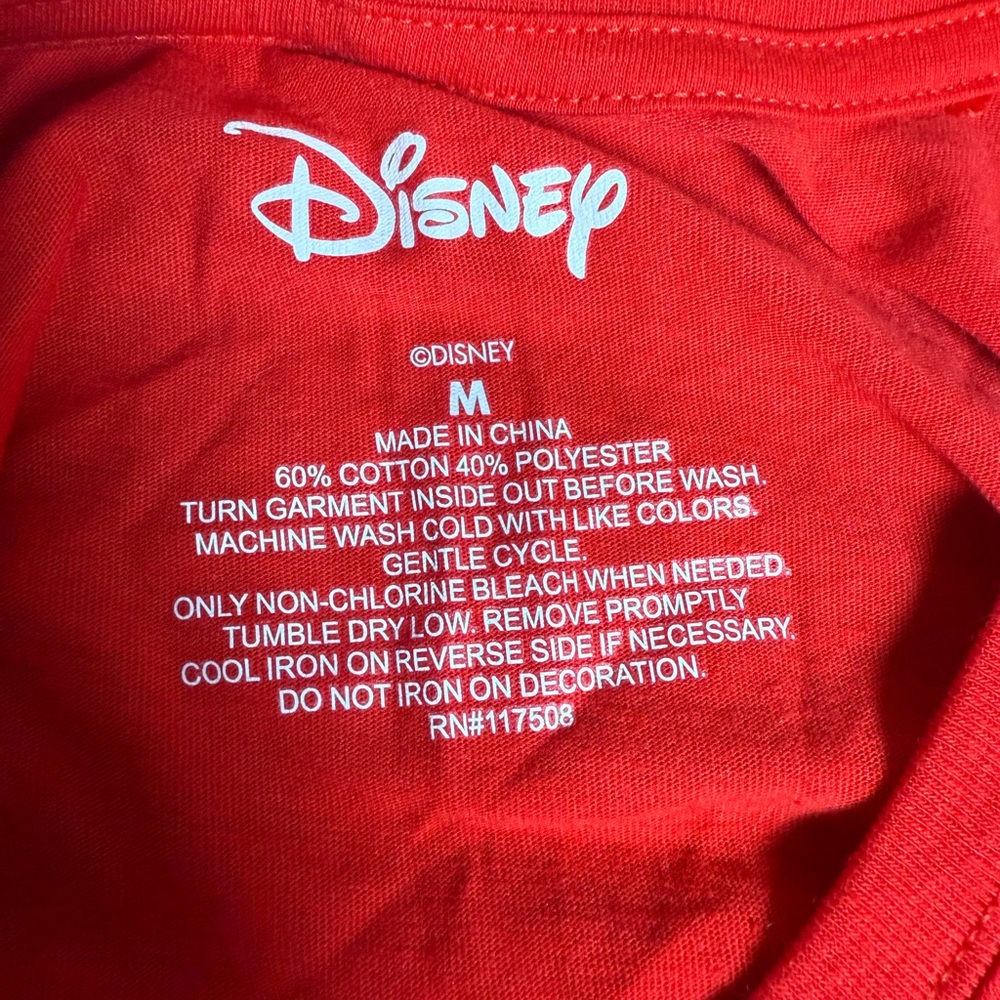 Disney Mickey Mouse Red Long Sleeve Crop Top – Women’s Medium - Picture 4 of 4